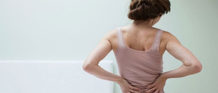 Osteocondrose da coluna em uma mulher